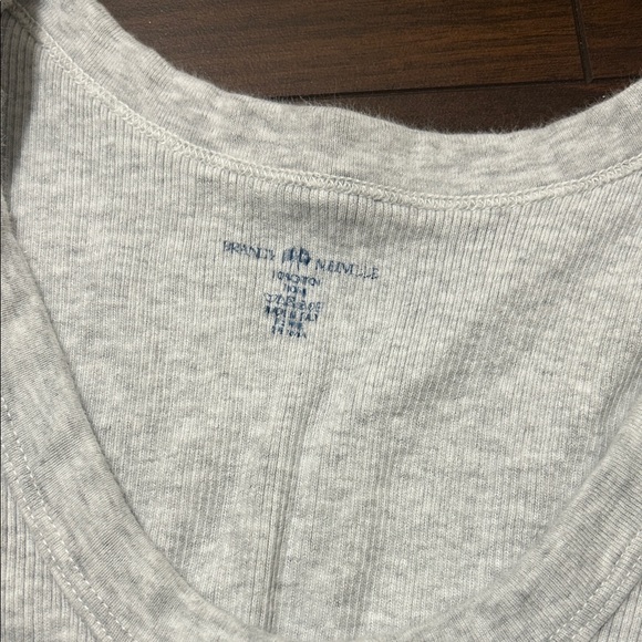 Brandy Melville Light Gray Ribbed Tank - Picture 2 of 2
